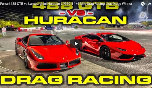 Ferrari 488 GTB ปะทะ Lamborghini Huracan LP610-4