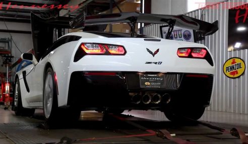 โชว์เค้นพลังกว่า 706 แรงม้า บน Dyno สำหรับรถทรงพลังอย่าง Hennessey Corvette ZR1