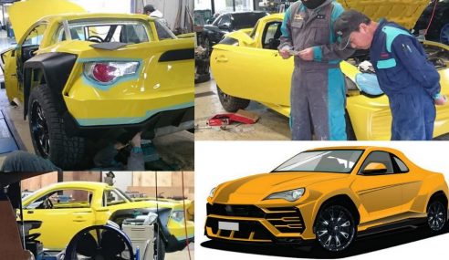 นับถือในฝีมือและความพยายาม ที่จับรถ Toyota 86 มาแปลงร่างเป็น Lamborghini Urus ที่ต่างกันสุดขั้ว