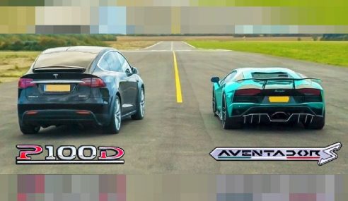 ชมการแข่งขันสุดมัน ต้อนรับปี 2019 ระหว่าง Model X เจอกับ Aventador ที่ต้องบอกว่าสุดโคตร