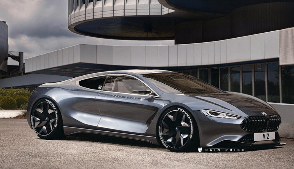 ภาพ BMW 8 Series ที่ออกแบบให้มันเป็นคู่แข่งกับ Ferrari มีเครื่องยนต์วางกลาง