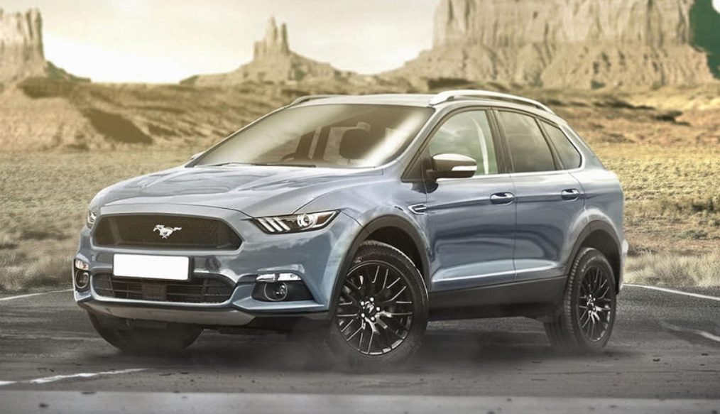 ภาพเรนเดอร์รถครอสโอเวอร์ที่มีแรงบันดาลใจจาก Mustang ที่คาดว่า Ford กำลังซุ่มพัฒนาอยู่ในขณะนี้