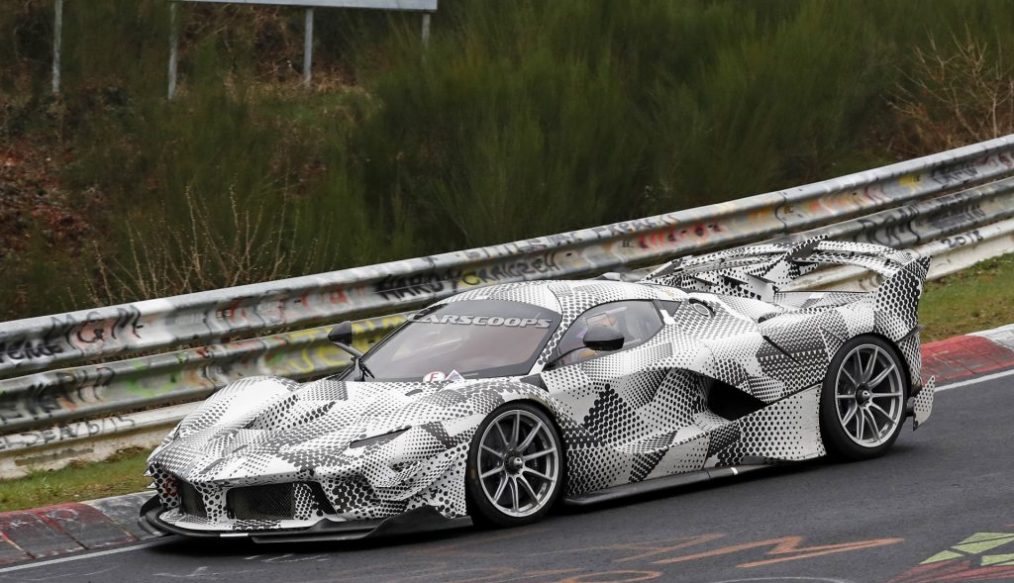 Ferrari FXX K Evo สุดลึกลับ โผล่วิ่งทดสอบที่สนาม Nurburgring คาดกำลังกว่า 1,000 แรงม้า