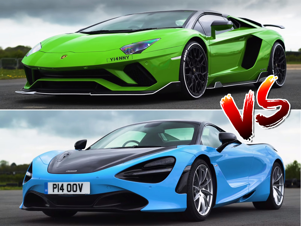 Lamborghini Aventador S Roadster ปะทะ McLaren 720S Spider