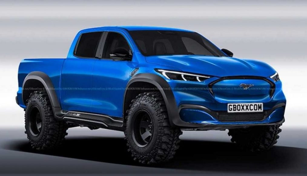 หาก Mustang Mach-E กลายเป็นกระบะพลังไฟฟ้า หน้าตาคงจะออกมาดุประมาณนี้