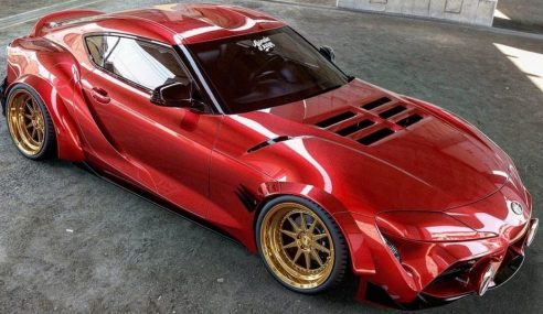 Toyota Supra 2020 กับเวอร์ชั่น Custom มาพร้อมสีแดงจัดจ้าน ล้อแม็กซ์สีทอง