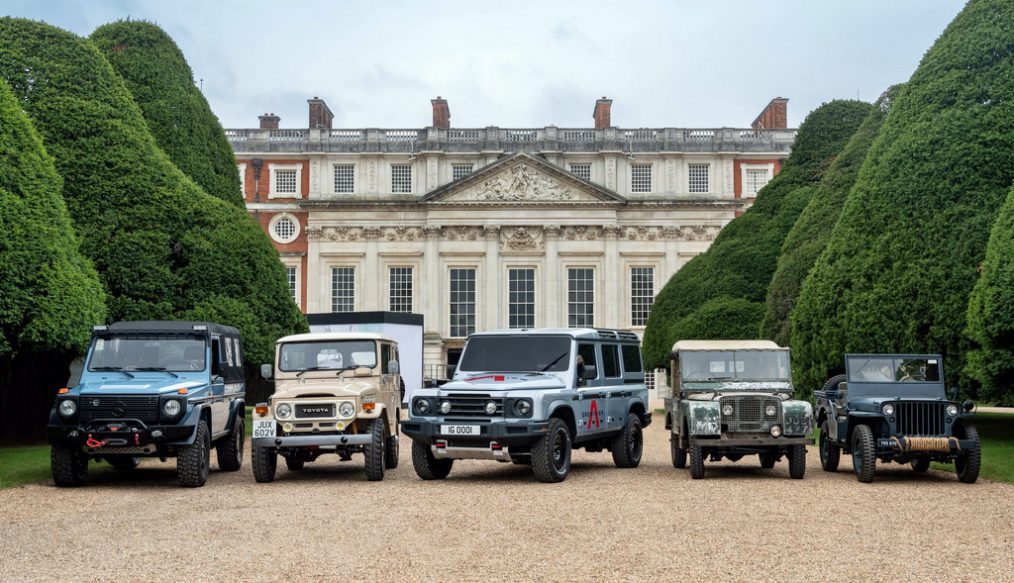 INEOS Grenadier รุ่นโปรโตไทป์ ปรากฏโฉมร่วมกับรถออฟโรดระดับตำนาน ในงาน Concours of Elegance