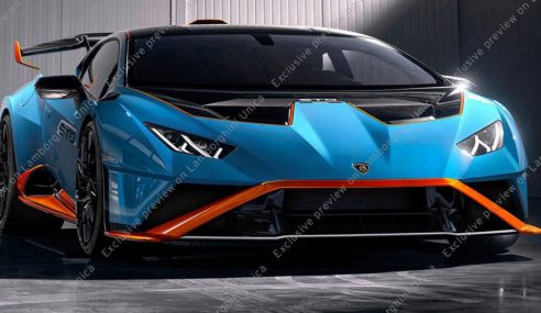 หลุดภาพ Lamborghini Huracan STO ซุปเปอร์คาร์เครื่องวางกลาง ที่แตกต่างออกไปจากเดิม