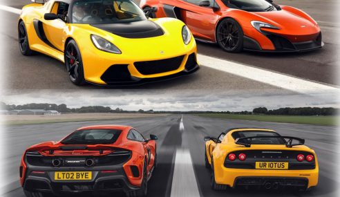 McLaren 675LT ปะทะ Lotus Exige V6 Club Racer